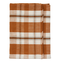 Thumbnail for Checked Cotton Tablecloth - Pumpkin Spice 150x150 cm