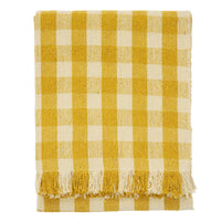 Thumbnail for Recycled Cotton Throw - Yellow, Cream