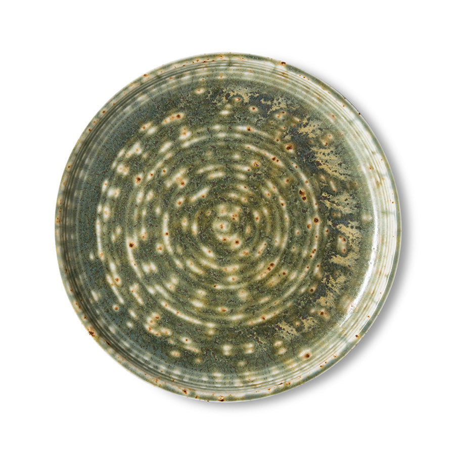 HKliving Chef Ceramics: Side Plate Rustic Green