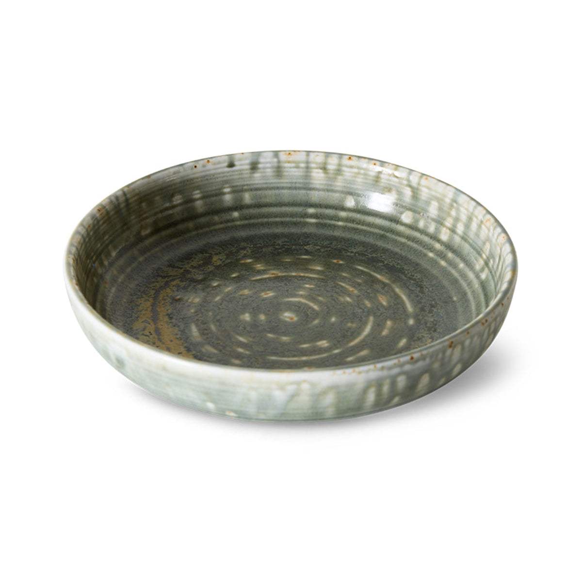 HKLiving Chef Ceramics: Deep Plate M Rustic Green