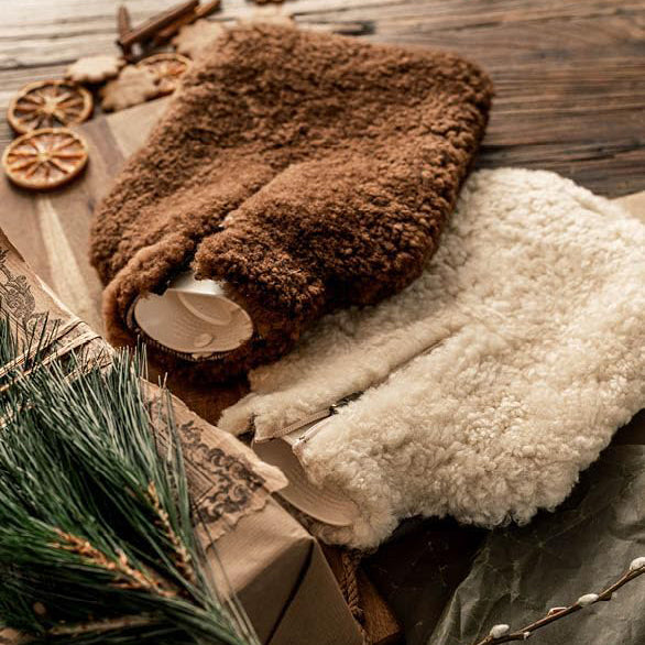Kerri Sheepskin Hot Water Bottle Cream