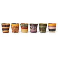 Thumbnail for 70s Ceramics Coffee Mug Valley (Set of 6)