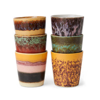Thumbnail for 70s Ceramics Coffee Mug Valley (Set of 6)