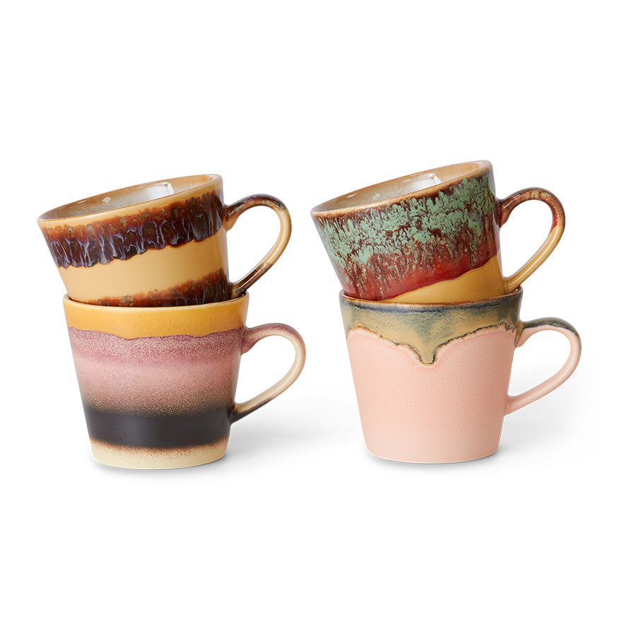 70s Ceramics Cappuccino Mugs Vista (set of 4)