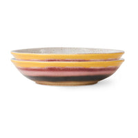 Thumbnail for 70s Ceramics: Curry Bowls  - Hibiscus, Set of 2