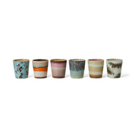 Thumbnail for HKLIVING 70s Ceramics: Coffee Mugs Surreal, Set of 6 KST0115