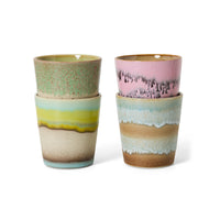 Thumbnail for HKLIVING 70s Ceramics: Coffee Mugs Pop Art, Set of 4 KST0121