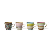 Thumbnail for HKLIVING 70s Ceramics: Americano Mugs Rococo, Set of 4 KST0126