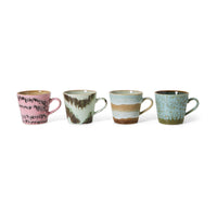 Thumbnail for HKLIVING 70s Ceramics: Cappuccino Mugs Dada, Set of 4 KST0131