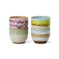 Thumbnail for HKLIVING 70s Ceramics: Café Cups Deco, Set of 4 KST0141