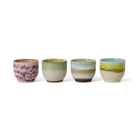 Thumbnail for HKLIVING 70s Ceramics: Café Cups Deco, Set of 4 KST0141