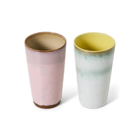 Thumbnail for HKLiving 70s Ceramics: Latte Mugs Fresco, Set of 2 KST0146