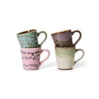 Thumbnail for HKLiving 70s Ceramics: Espresso Mugs Brutalism, Set of 4 KST0155