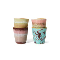 Thumbnail for HKLiving 70s Ceramics: Ristretto Mugs Futurism, Set of 4 KST0156