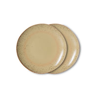 Thumbnail for HKLIVING 70's Ceramics Dessert Plate Grit, Set of 2
