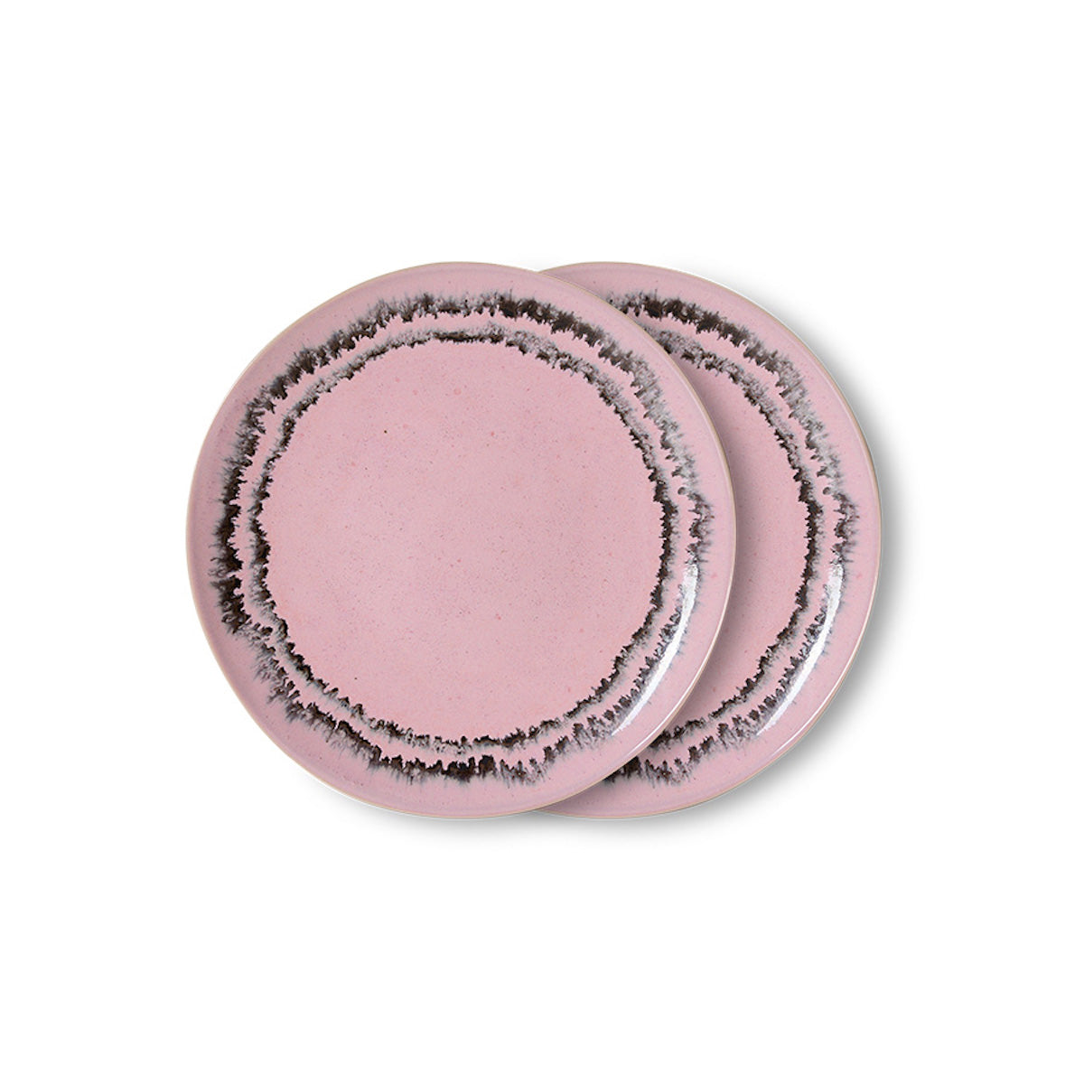 HKLIVING 70's Ceramics Dessert Plate Bubble Set of 2