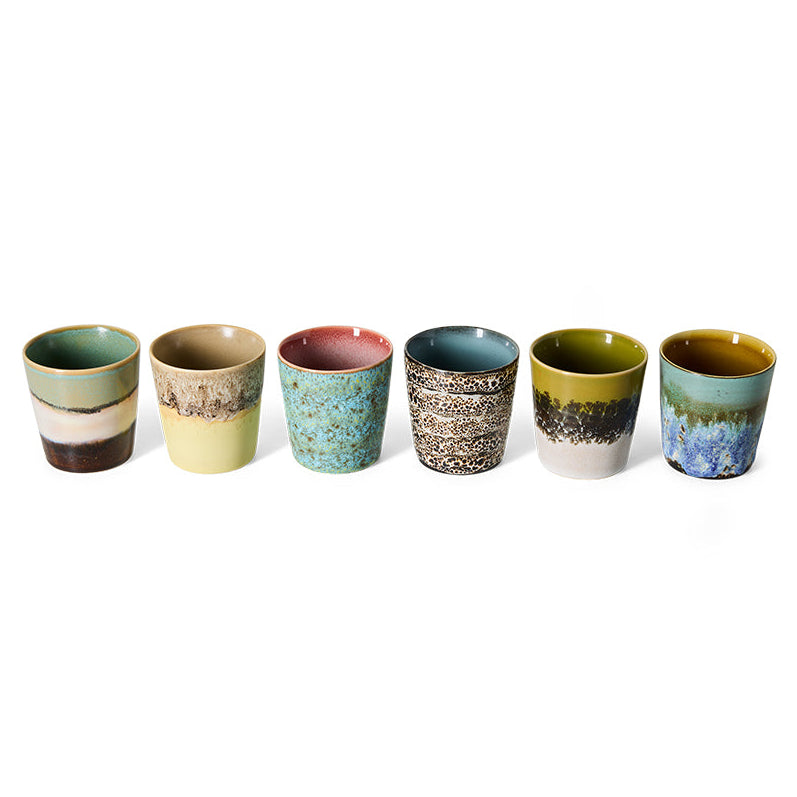 Pre-order 70s Ceramics: Coffee Mugs Indulgence, Set of 6 NOVEMBER
