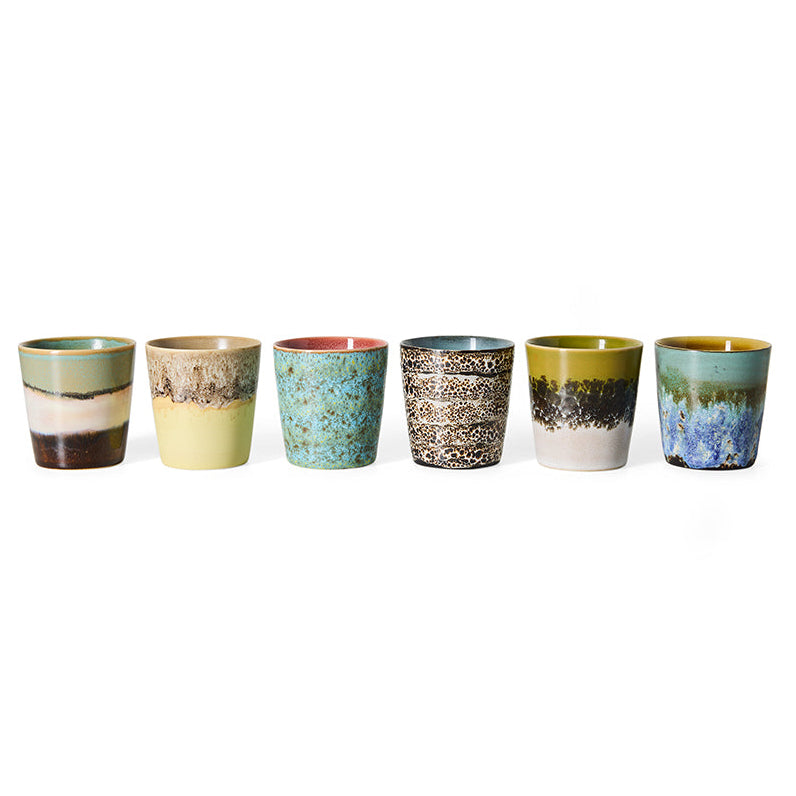 Pre-order 70s Ceramics: Coffee Mugs Indulgence, Set of 6 NOVEMBER