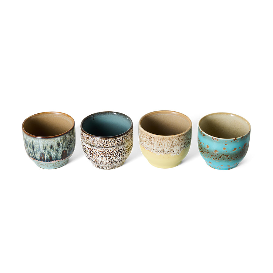 Pre-order 70s Ceramics: Café Cups Abundance, Set of 4