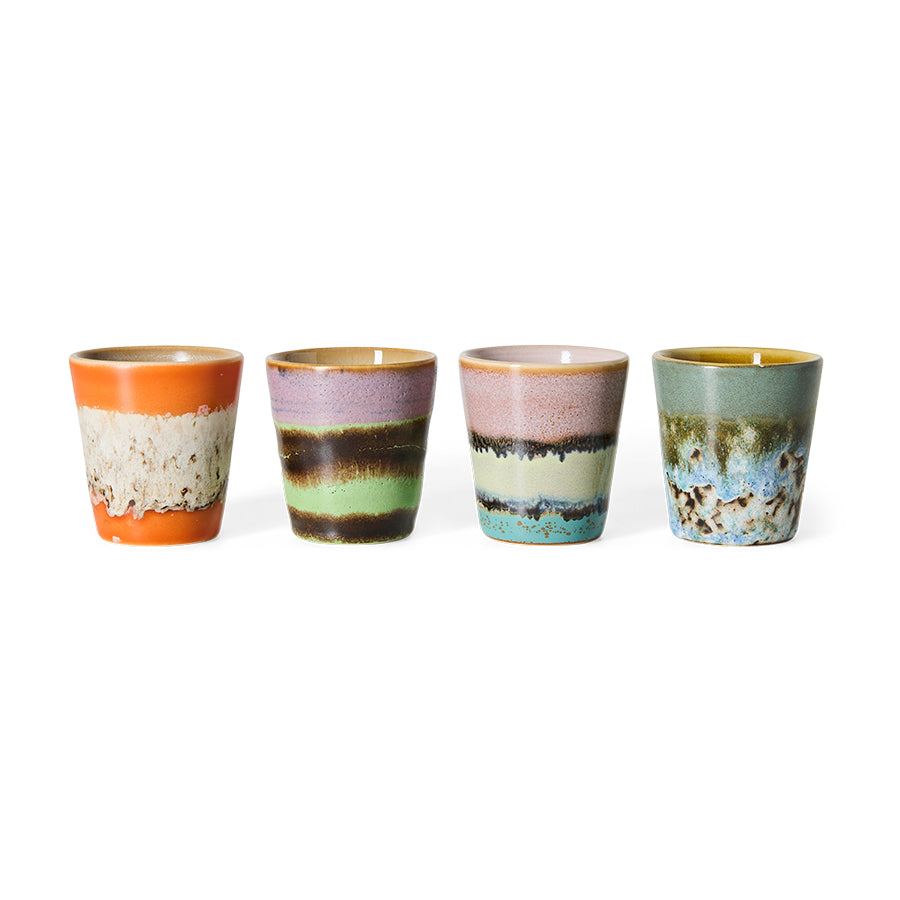 Pre-order 70s Ceramics Ristretto Mugs Nostalgia, Set of 4