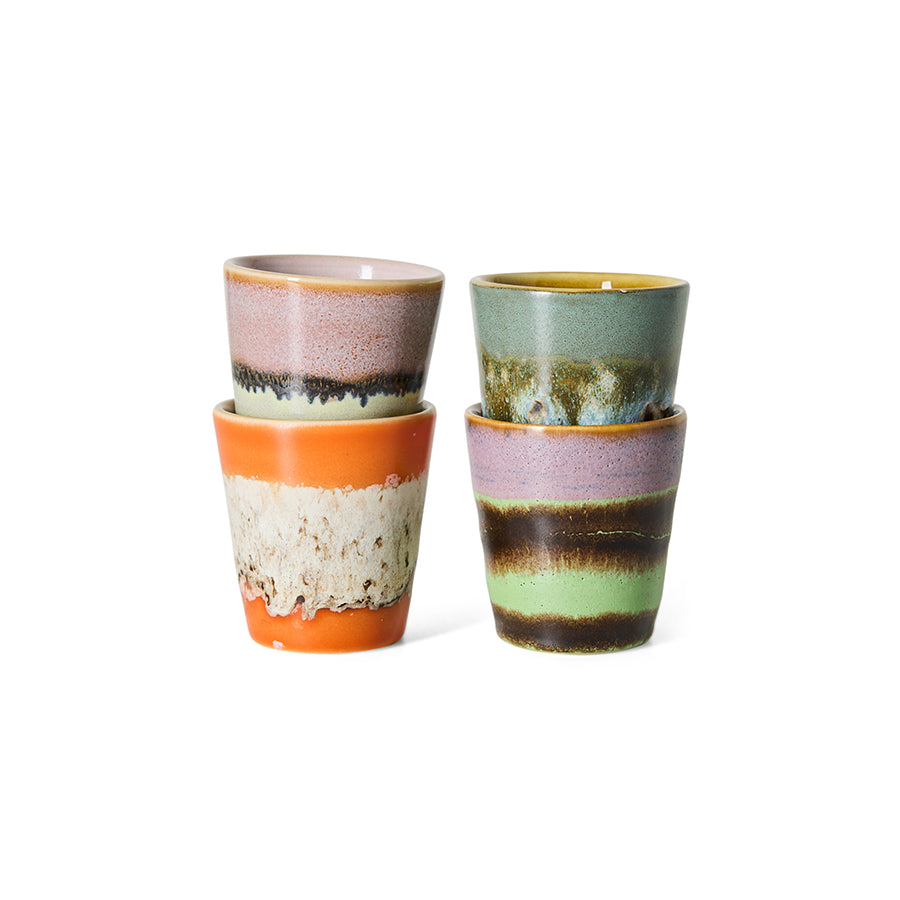 Pre-order 70s Ceramics Ristretto Mugs Nostalgia, Set of 4