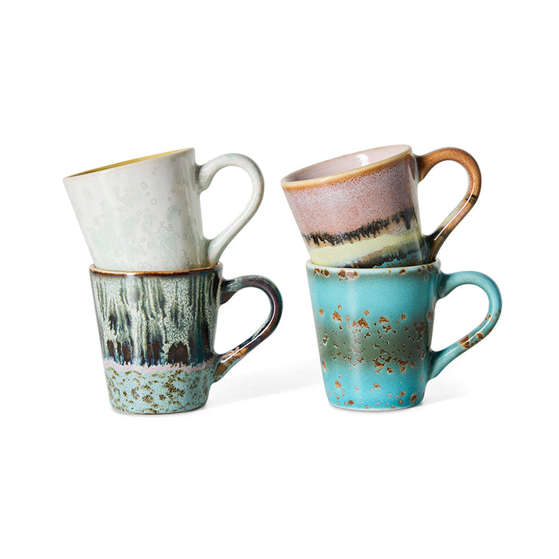 Pre-order 70s Ceramics: Espresso Mugs Softness, Set of 4
