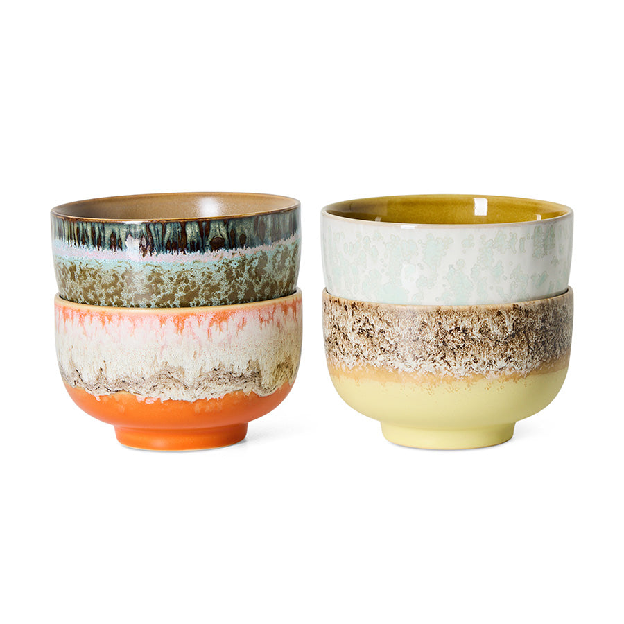 Pre-order 70s Ceramics: Noodle Bowls Sunset, Set of 4
