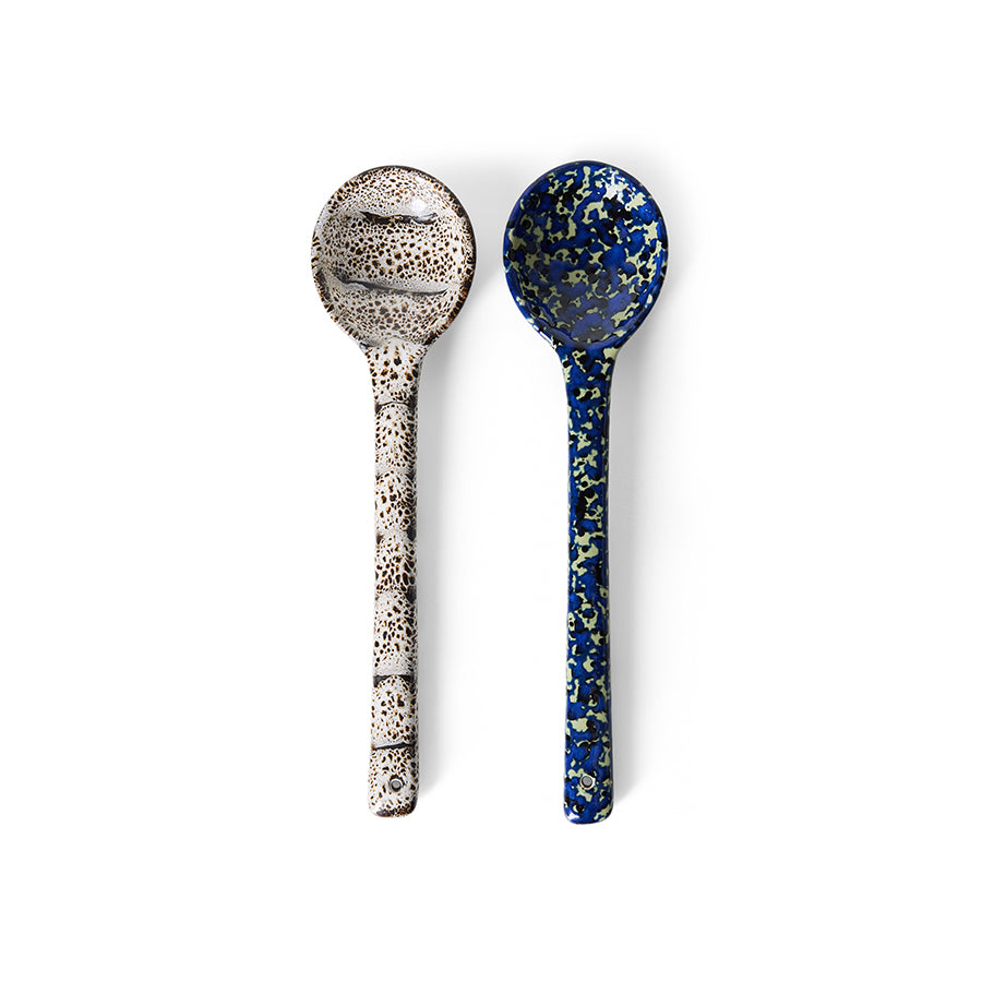 Pre-order 70s Ceramics: Serving Spoons Blues, Set of 2