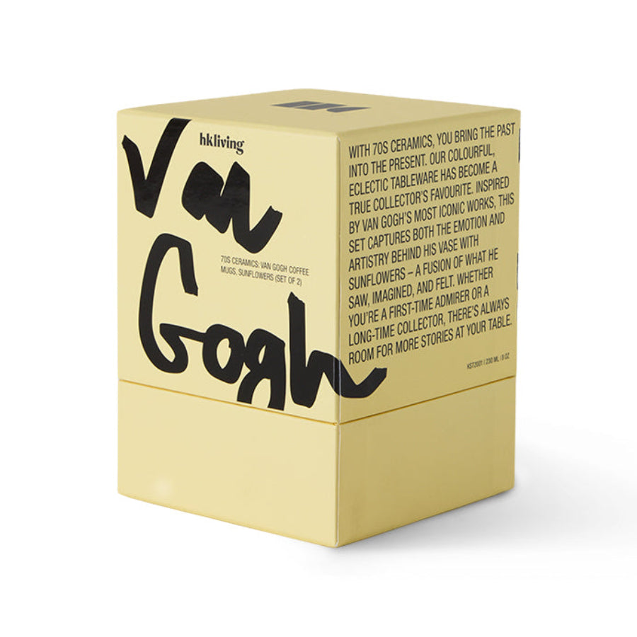 Van Gogh ceramic product packaging on a white background