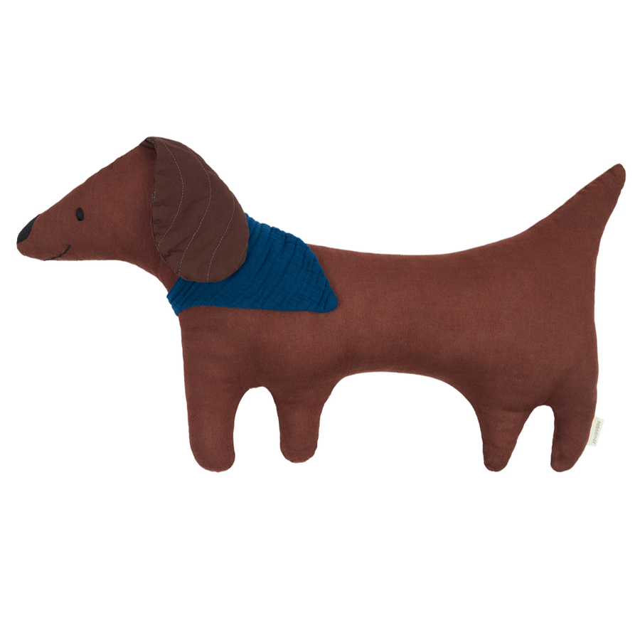 Cushion L1N0 in Washed French Linen - Toby The Dog Prune