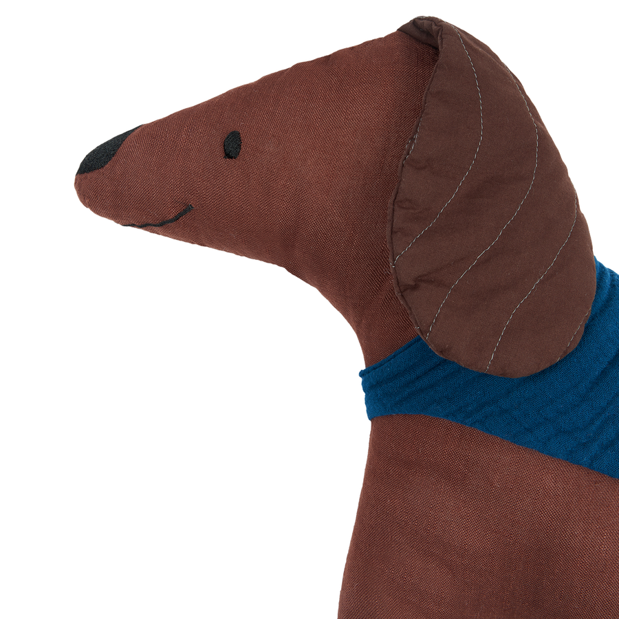 Cushion L1N0 in Washed French Linen - Toby The Dog Prune