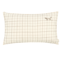 Thumbnail for Embroidered Rectangular Cushion L1N0 in Washed Cotton
