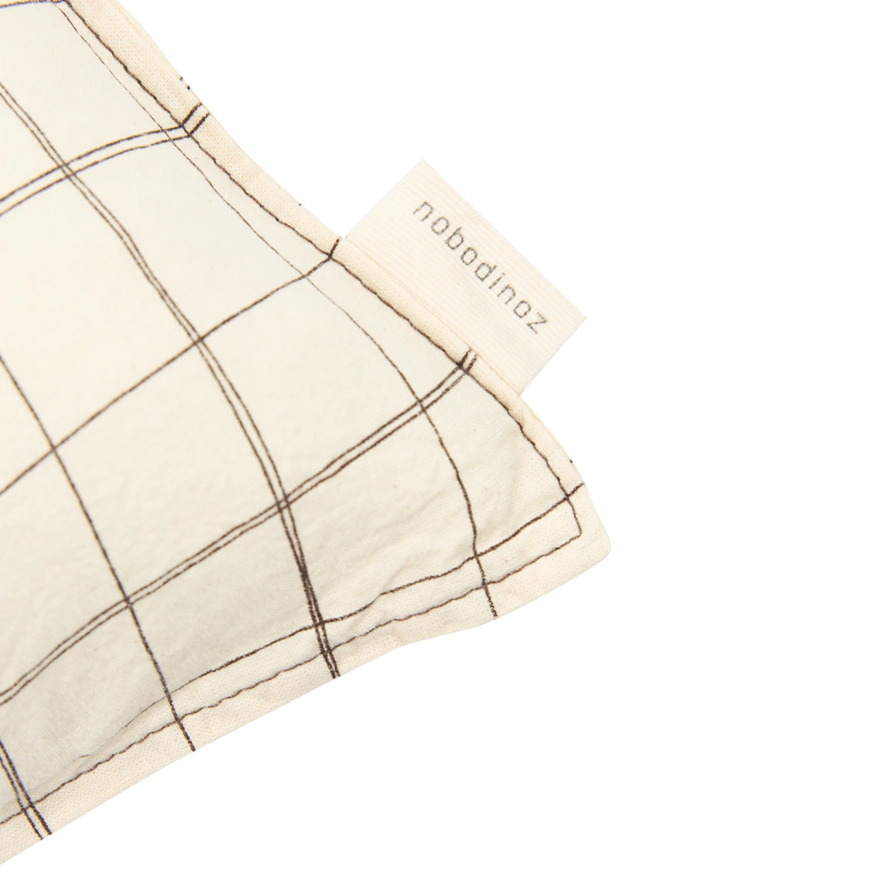 Embroidered Rectangular Cushion L1N0 in Washed Cotton