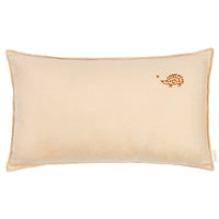 Thumbnail for Embroidered rectangular cushion L1N0 in washed French linen Sand