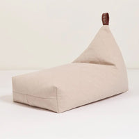 Thumbnail for Quilted Bean Bag L1N0 in Washed Organic Cotton Mauve Pink