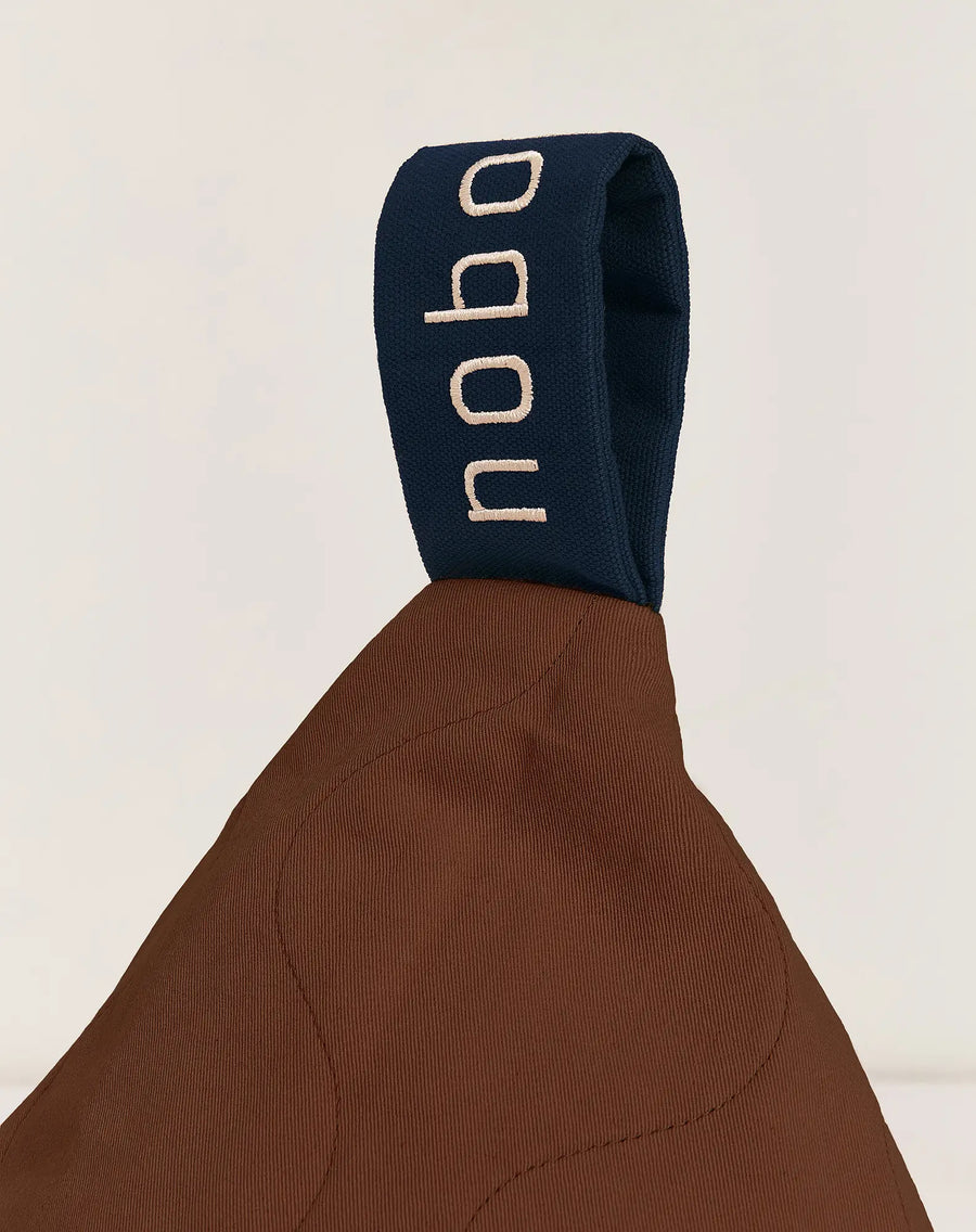 Quilted Bean Bag L1N0 in Washed Organic Cotton Prune