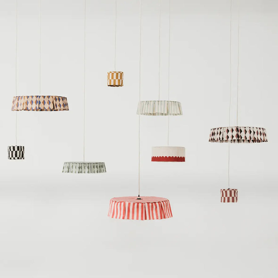 Pendant Lampshade Diam. 50cm Vibes - Green Blue Harlequin