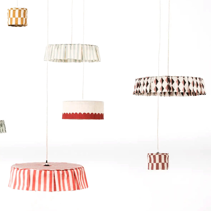 Pendant Lampshade Diam. 50cm Vibes - Auburn Black Harlequin