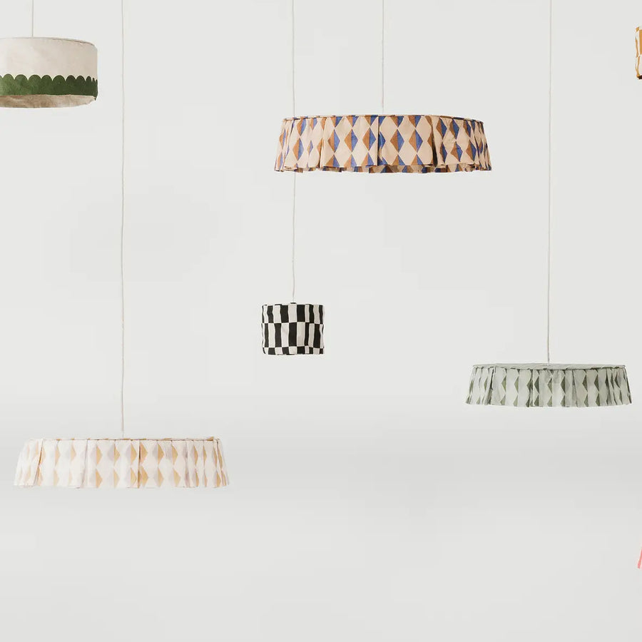 Pendant Lampshade Diam. 50cm Vibes - Green Blue Harlequin