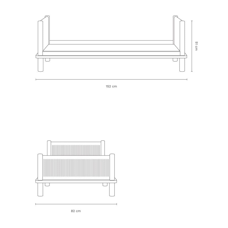 Nobodinoz Latitude Junior Bed Set in Solid Oak Wood 