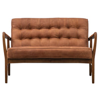 Thumbnail for Mid Century 2 Seater Sofa Leather