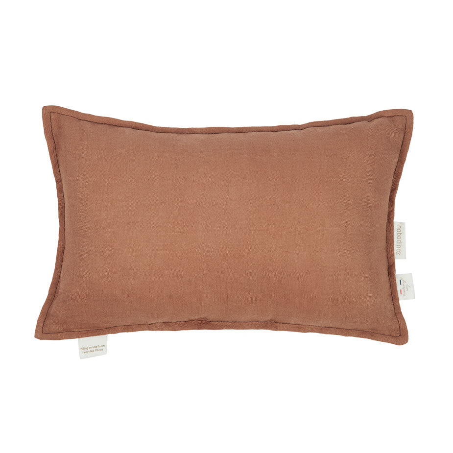 Linen Français Rectangular Cushion - Noisette