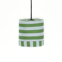 Thumbnail for Pendant Lampshade Diam. 20cm Linda - Green Blue Stripes