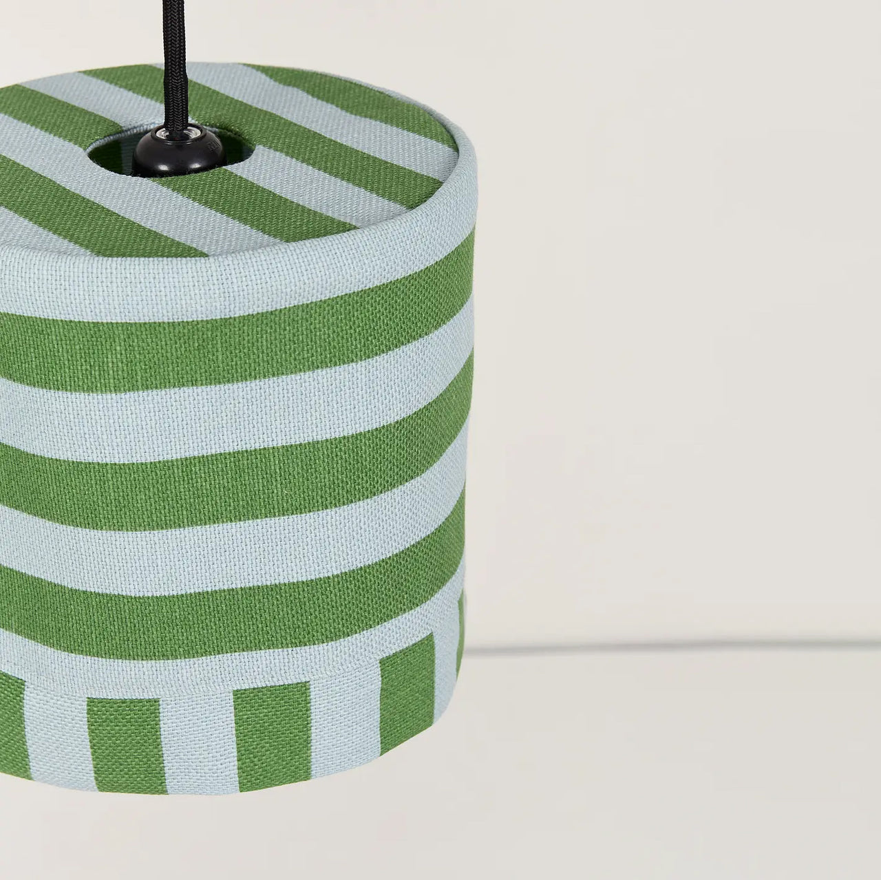 Pendant Lampshade Diam. 20cm Linda - Green Blue Stripes