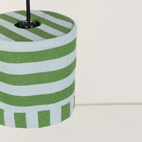 Thumbnail for Pendant Lampshade Diam. 20cm Linda - Green Blue Stripes