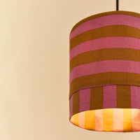 Thumbnail for Pendant Lampshade Diam. 20cm Linda - Pink Curry Stripes