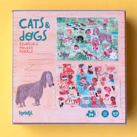 Thumbnail for Londji Cats and Dogs Pocket Puzzle Reversible Jigsaw 24 pieces PZ592U