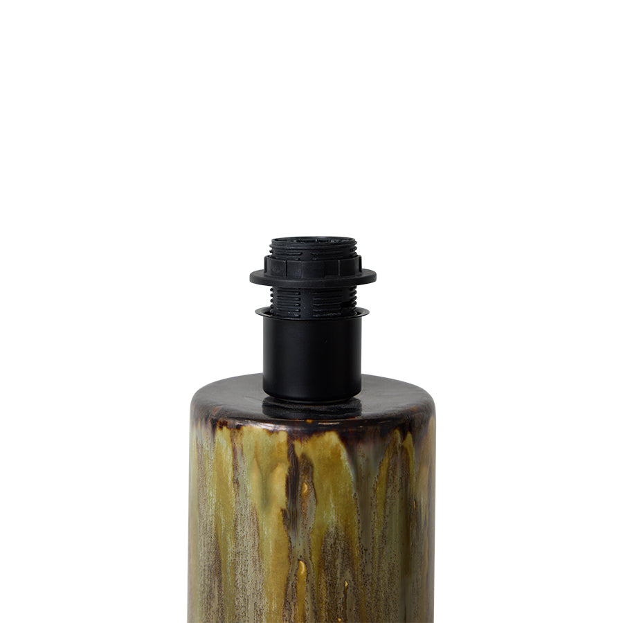Ceramic Lamp Base Reactive Green
