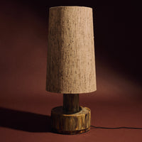 Thumbnail for Ceramic Lamp Base Reactive Green with Silk Cone Shade