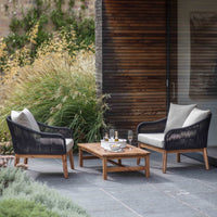 Thumbnail for Luccombe armchair set outdoor acacia wood garden trading